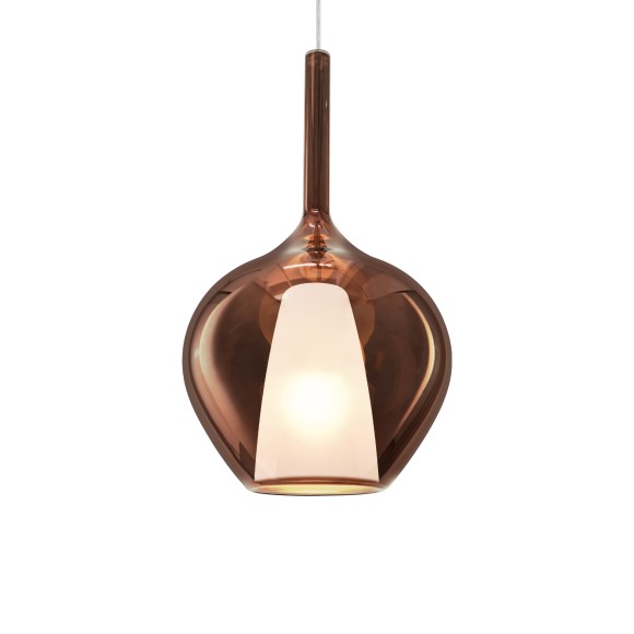 Ideal lux 359540 závesné stropné svietidlo KALIQUE E27 | sťahovacie | na lanku | meď