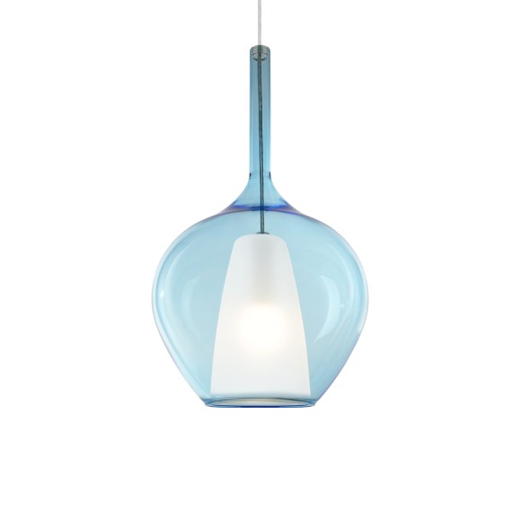 Ideal lux 359588 závesné stropné svietidlo KALIQUE E27 | sťahovacie | na lanku | modrá
