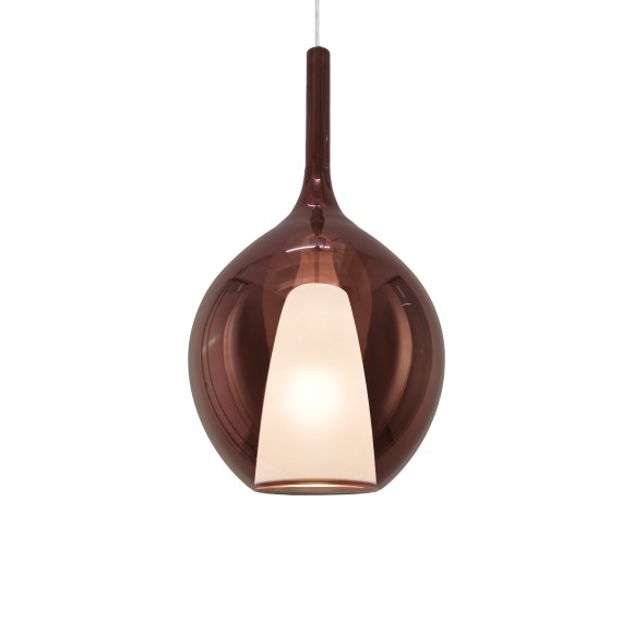 Ideal lux 359663 závesné stropné svietidlo KALIQUE E27 | sťahovacie | na lanku | meď