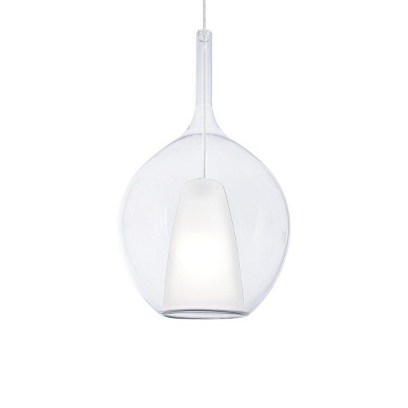 Ideal lux 359670 závesné stropné svietidlo KALIQUE E27 | sťahovacie | na lanku | biela