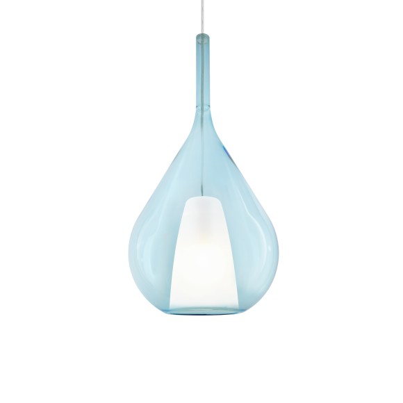 Ideal lux 359816 závesné stropné svietidlo KALIQUE E27 | sťahovacie | na lanku | modrá