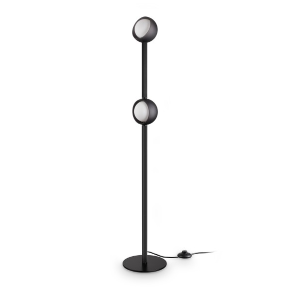 Ideal lux 362861 LED stojacia lampa BLOOM  | 11W integrovaný LED zdroj | 490lm | 3000K | vypínač | čierna
