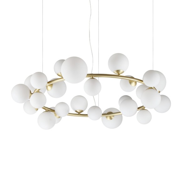 Ideal lux 363370 závesné stropné svietidlo PERLAGE  G9 | sťahovacie | na lanku | biela