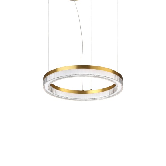 Ideal lux 364964 LED závesné stropné svietidlo CROWN  | 21W integrovaný LED zdroj | 1380lm | 3000K | sťahovacie | na lanku | bronz
