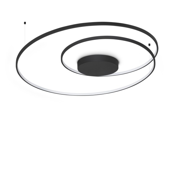 Ideal lux 364995 LED prisadené stropné svietidlo OZ  | 75W integrovaný LED zdroj | 3890lm | 3000K | čierna