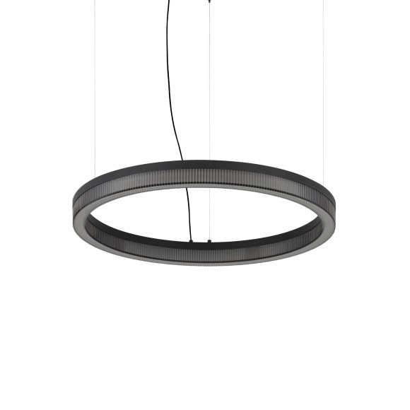 Ideal lux 365008 LED závesné stropné svietidlo CROWN  | 31W integrovaný LED zdroj | 780lm | 3000K | sťahovacie | na lanku | čierna