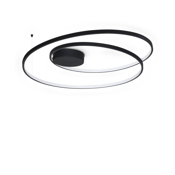 Ideal lux 365053 LED prisadené stropné svietidlo OZ  | 52W integrovaný LED zdroj | 2560lm | 3000K | čierna