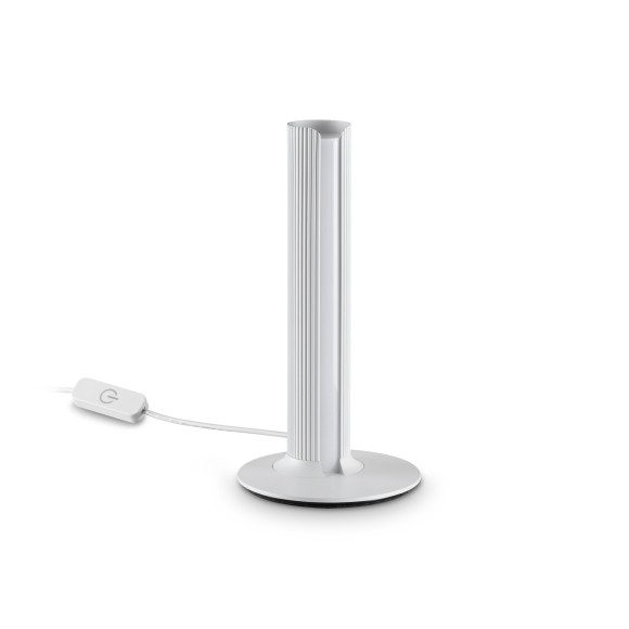Ideal lux 366074 LED stolná lampička DORICA  | 8W integrovaný LED zdroj | 380lm | 3000K | vypínač | biela