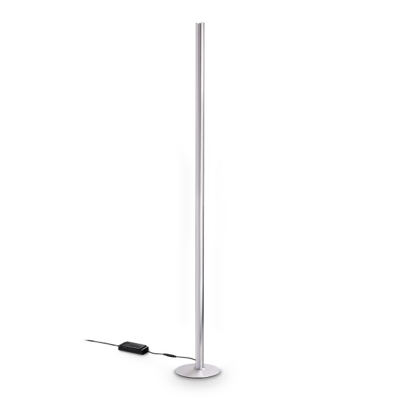 Ideal lux 366142 LED stojacia lampa DORICA  | 50W integrovaný LED zdroj | 3160lm | 3000K | vypínač | chróm