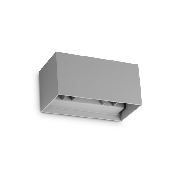 Ideal lux 366883 LED vonkajšie nástenné svietidlo ATOM  | 25W integrovaný LED zdroj | 1340lm | 3000K | sivá