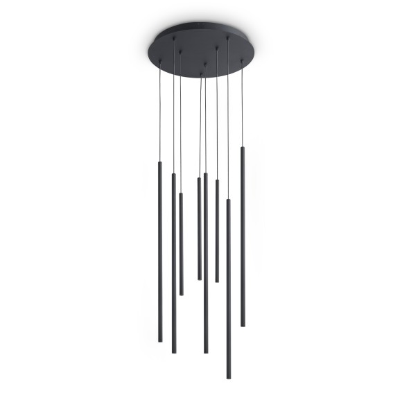 Ideal lux 371177 LED závesné stropné svietidlo LOOK  | 16W integrovaný LED zdroj | 1150lm | 3000K | sťahovacie | na lanku | čierna