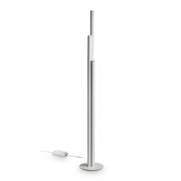 Ideal lux 366227 LED stojacia lampa DORICA  | 66W integrovaný LED zdroj | 3840lm | 3000K | vypínač | biela