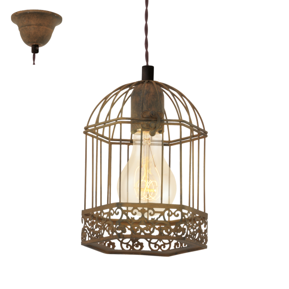 Eglo VINTAGE 49217 Závesné svietidlo Harling hrdzavá 1X60W