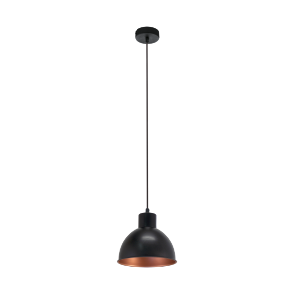 Eglo 49238 závesné svietidlo Truro 1 1x60W | E27 - čierna, meď