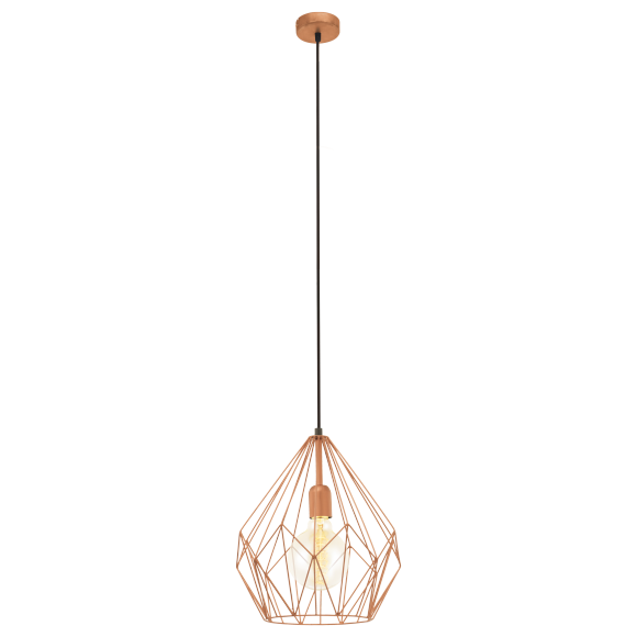 Eglo 49258 závesné svietidlo Carlton 1x60W | E27 - meď