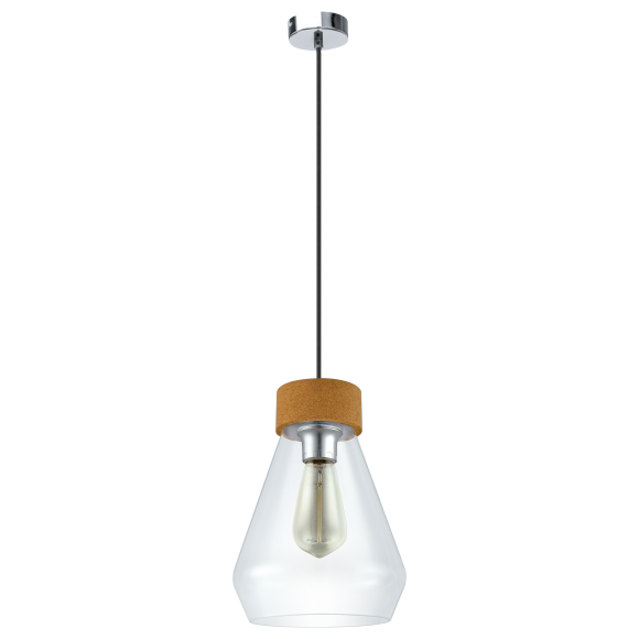 Eglo 49262 závesné stropné svietidlo Brixham 1x60W | E27 - chróm, číra