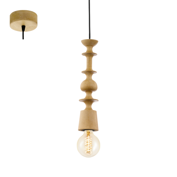 Eglo VINTAGE 49373 Závesné svietidlo Avoltri dubové E27 1X60W