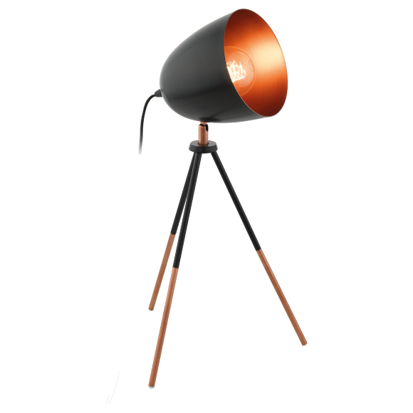 Eglo 49385 stolové svietidlo Chester 1x60W | E27 - čierno-medené