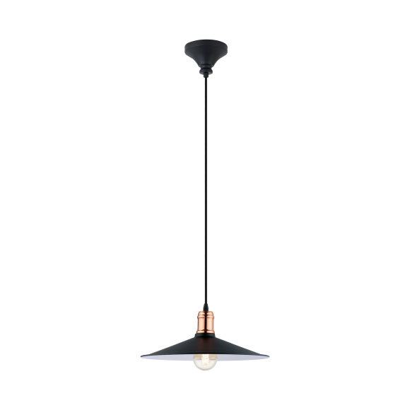 Eglo 49452 závesné svietidlo Bridport 1x60W | E27 - medená, čierna