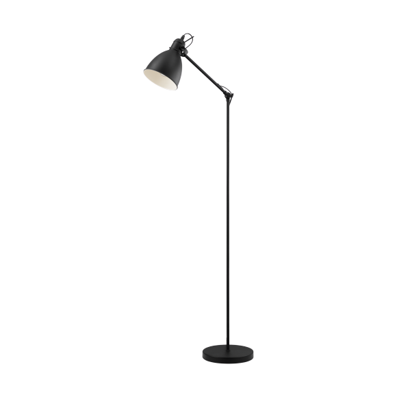 Eglo 49471 stojacie svietidlo Priddy 1x40W | E27 - čierna, biela