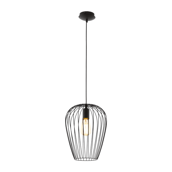 Eglo 49472 závesné svietidlo Newtown 1x60W | E27 - čierna
