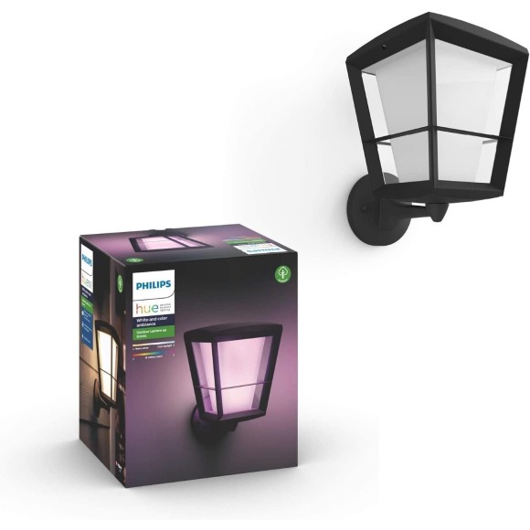Philips HUE 17439/30 / P7 Econic exteriérové ​​nástenné svietidlo 15W = 1150lm LED IP44 2200-6500K R