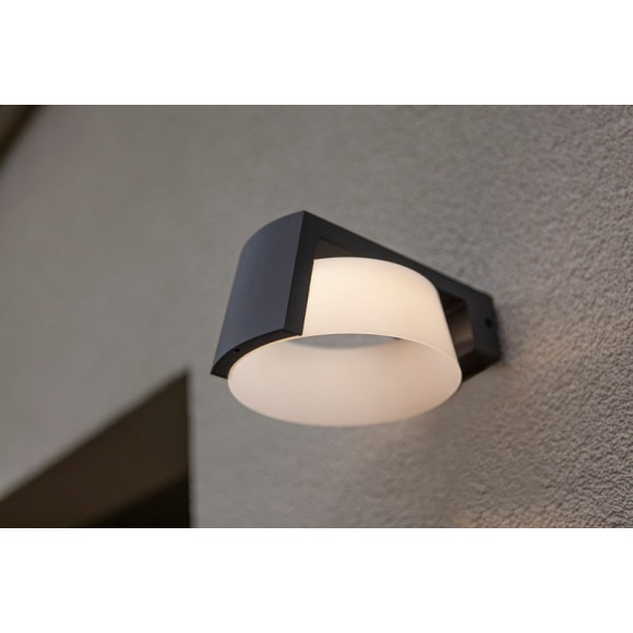 Lutec 5206001118 LED vonkajšie nástenné svietidlo Moon 1x11,1W | 1000lm | 3000K/4000K | IP44