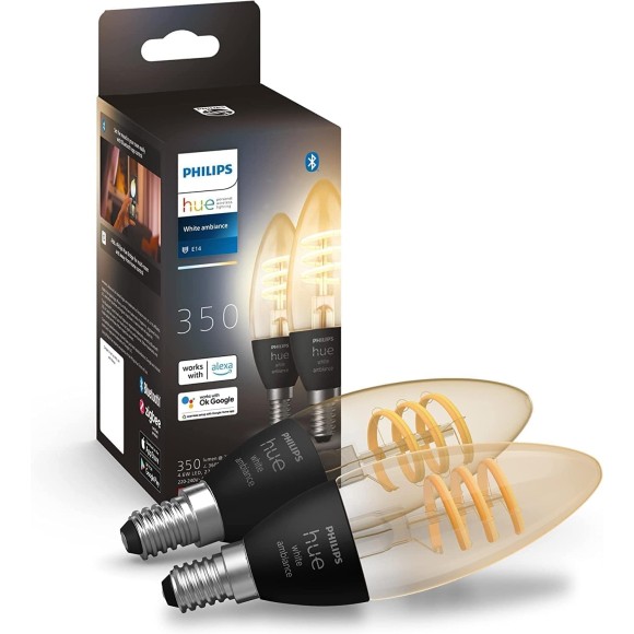 Philips Hue 8719514411869 sada 2x LED žiarovka sviečka 1x4,6W | E14 | 300lm | 2200-4500K