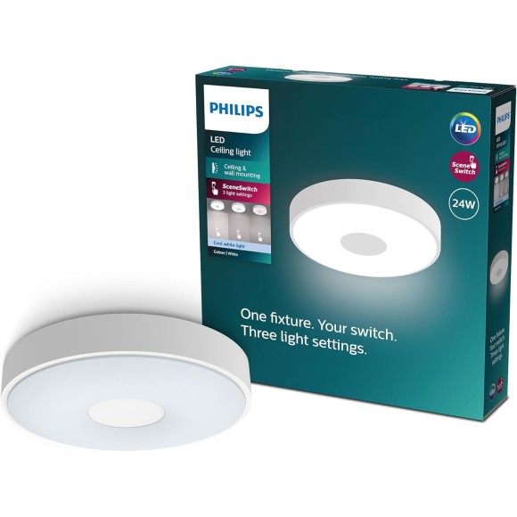 Philips 8720169301276 LED prisadené stropné svietidlo Coiner  | 24W integrovaný LED zdroj | 2800lm | 4000K