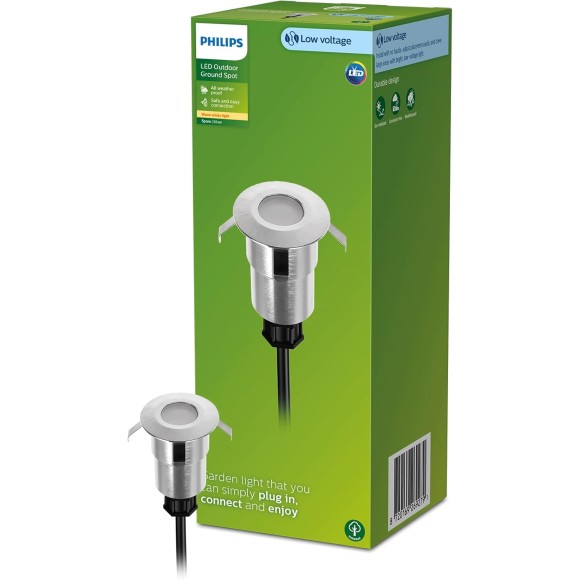 Philips 8720169269279 LED nízkonapäťové vonkajšie svietidlo Spore | 1W integrovaný LED zdroj | 2700K