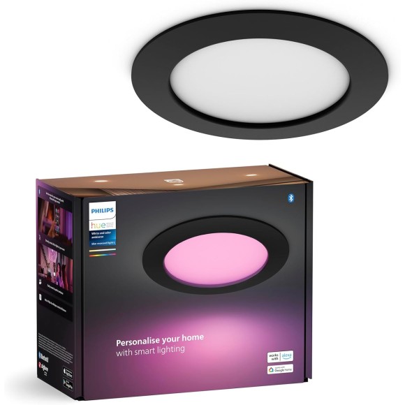 Philips Hue 8720169264274 LED kúpeľňové bodové svietidlo Slim downlight | 12W integrovaný LED zdroj | 2200-6500+RGBK