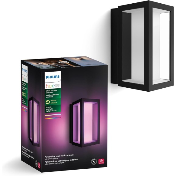 Philips HUE 17429/30 / P7 Impress exteriérové ​​nástenné svietidlo 8W = 1200L LED IP44 2200-6500K RG