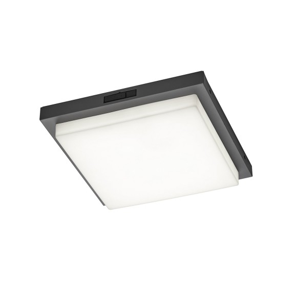 Trio T630369242 LED prisadené stropné svietidlo BERMEJO | 14W integrovaný LED zdroj | 1x1450lm | 2300+3000+4000K | pohybové čidlo | antracit