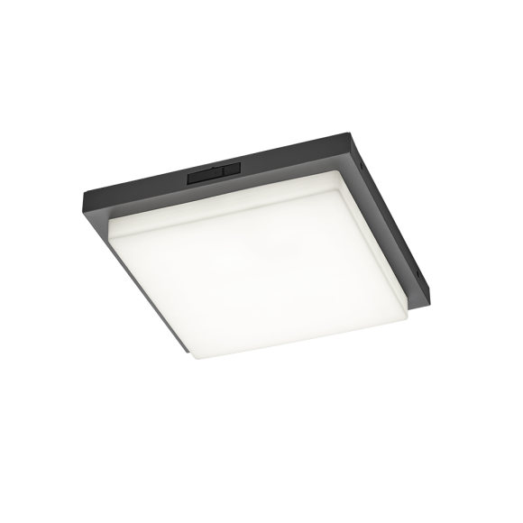 Trio T630369242 LED prisadené stropné svietidlo BERMEJO  | 14W integrovaný LED zdroj | 1x1450lm | 2300+3000+4000K | pohybové čidlo | antracit