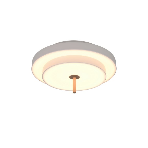 Trio T640210176 LED prisadené stropné svietidlo KEATON | 34W integrovaný LED zdroj | 1x4000lm | 2300+3000+4000K | Trio - SwitchDimmer | sivá