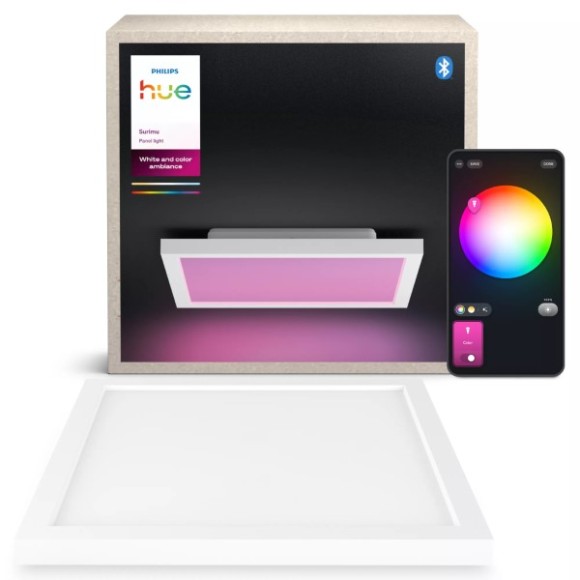 Philips Hue  8721103044570 LED prisadené stropné svietidlo Surimu  | 25W integrovaný LED zdroj | 1760lm | 2000-6500K | rgb - farebné | stmievač | biela
