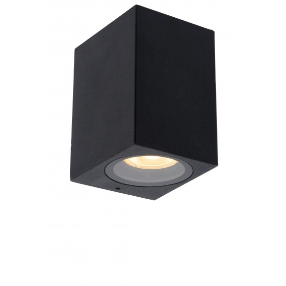 Lucide 69800/01/30 vonkajšia nástenná lampa Zaro 1x35W | GU10 | IP44 - čerrná, bodová, stmievateľná