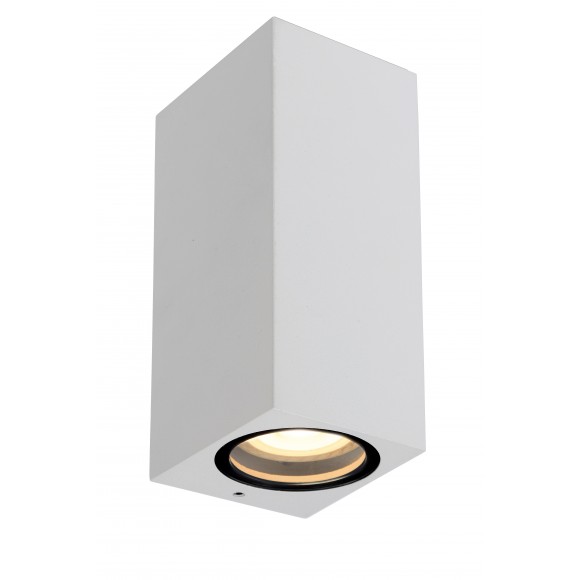 Lucide 69800/02/31 vonkajšia nástenná lampa Zaro 2x35W | GU10 | IP44 - biela, bodová, stmievateľná