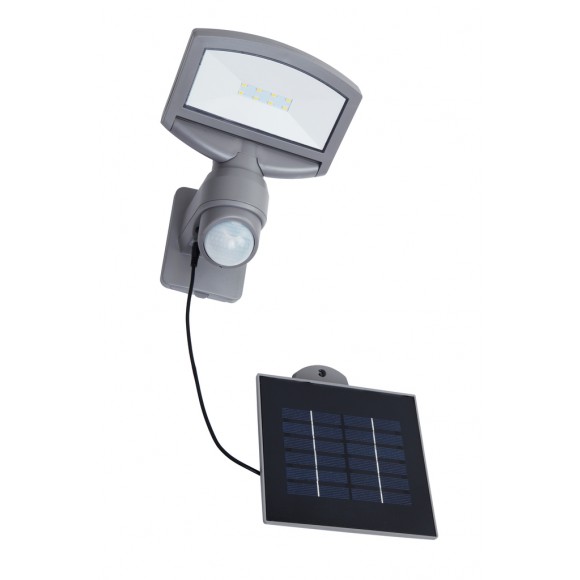 LUTECE LT6901601000 LED solárne nástenné svietidlo Sunshine s pohybovým snímačom 1x2W | 360L | 4000K | IP44 - šedá