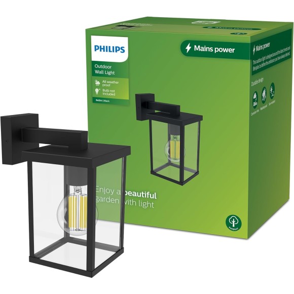 Philips 8720169266377 vonkajšie nástenné svietidlo Bellini E27