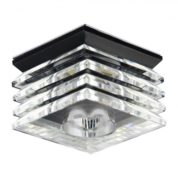 Emithor 71065 ELEGANT GLASS zápustné svietidlo GU10 / 50W, čierna