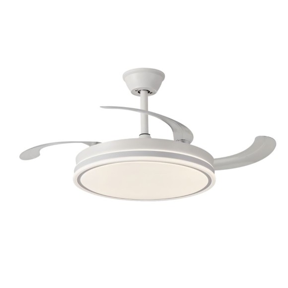 Rabalux 71364 LED ventilátor s osvetlením Fluara | 60W integrovaný LED zdroj | 4800lm | 3000-6500K | diaľkové ovládanie | stmievač | biela