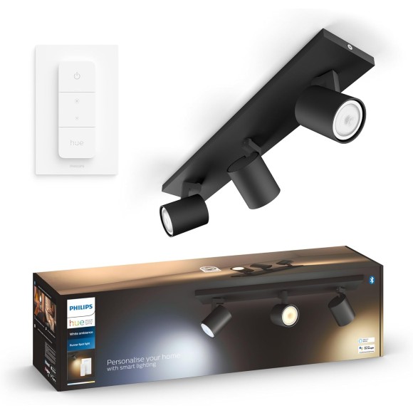 Philips Hue  8720169320413 LED bodové stropné svietidlo Runner  | 3x4,2W GU10 | 3x400lm | 2200-6500K
