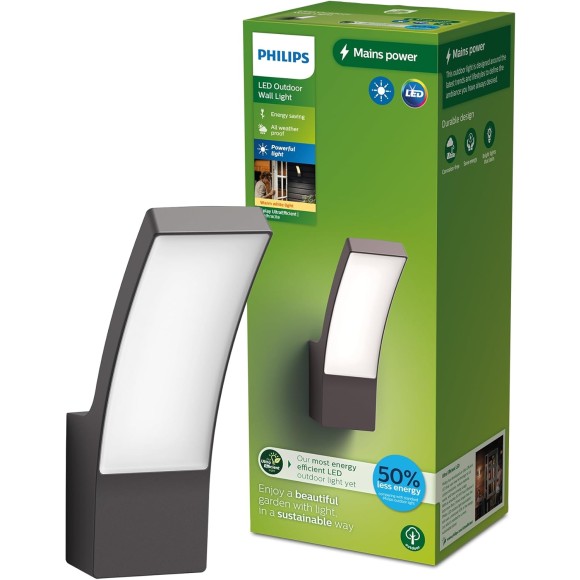 Philips 8720169263796 LED vonkajšie nástenné svietidlo Splay  | 3,8W integrovaný LED zdroj | 800lm | 2700K