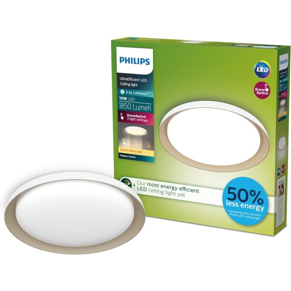 Philips 8720169301054 LED prisadené stropné svietidlo Pebblo  | 10W integrovaný LED zdroj | 1850lm | 2700K