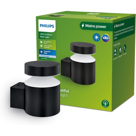Philips 8720169266612 LED vonkajšie nástenné svietidlo Laven | 6W integrovaný LED zdroj | 750lm | 4000K