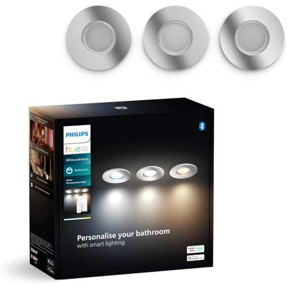 Philips HUE  8720169318014 LED zapustené svietidlo Adore  | 3x4,2W GU10 | 2200-6500K