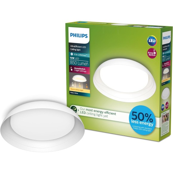 Philips 8720169301016 LED prisadené stropné svietidlo Fleta  | 10W integrovaný LED zdroj | 1850lm | 2700K