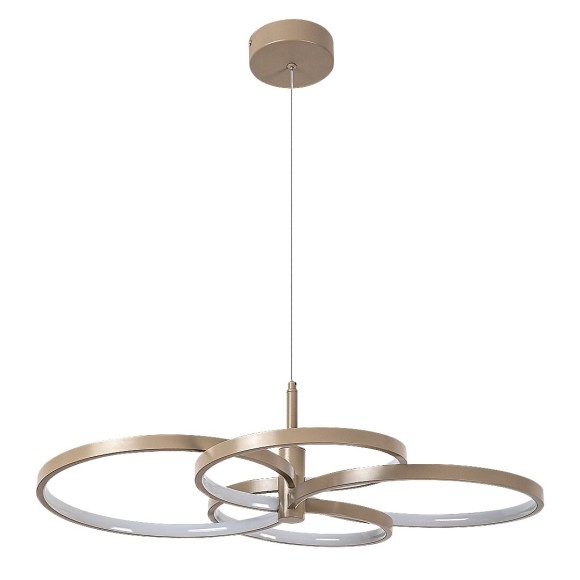 Rabalux 72401 LED závesné stropné svietidlo Isidora | 70W integrovaný LED zdroj | 5600lm | 3000-6500K | diaľkové ovládanie | stmievač | na lanku | béžová