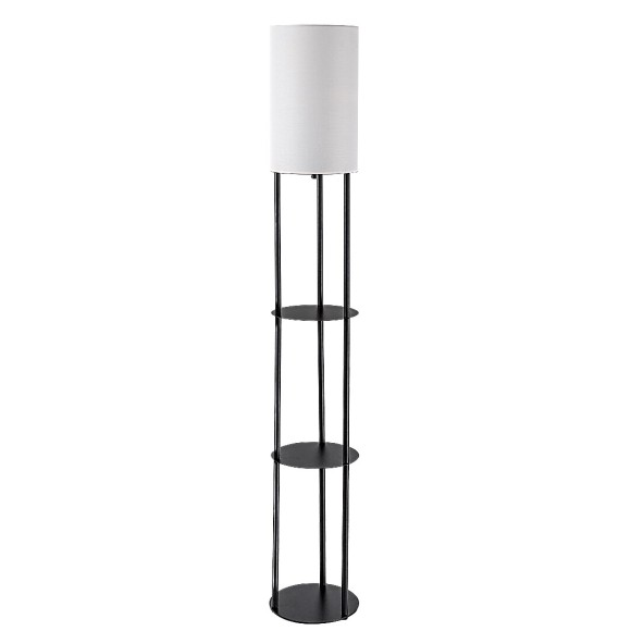 Rabalux 74106 stojacia lampa Bronn E27 | vypínač | čierna